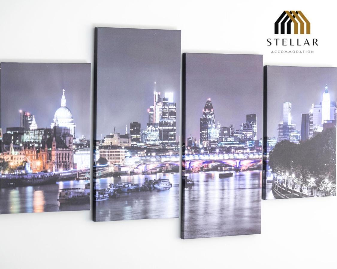 Leilighet Luxury One Bedroom Newly Refurbished By Stellar Short Lets & Serviced Canary Wharf Manchester Leisure *