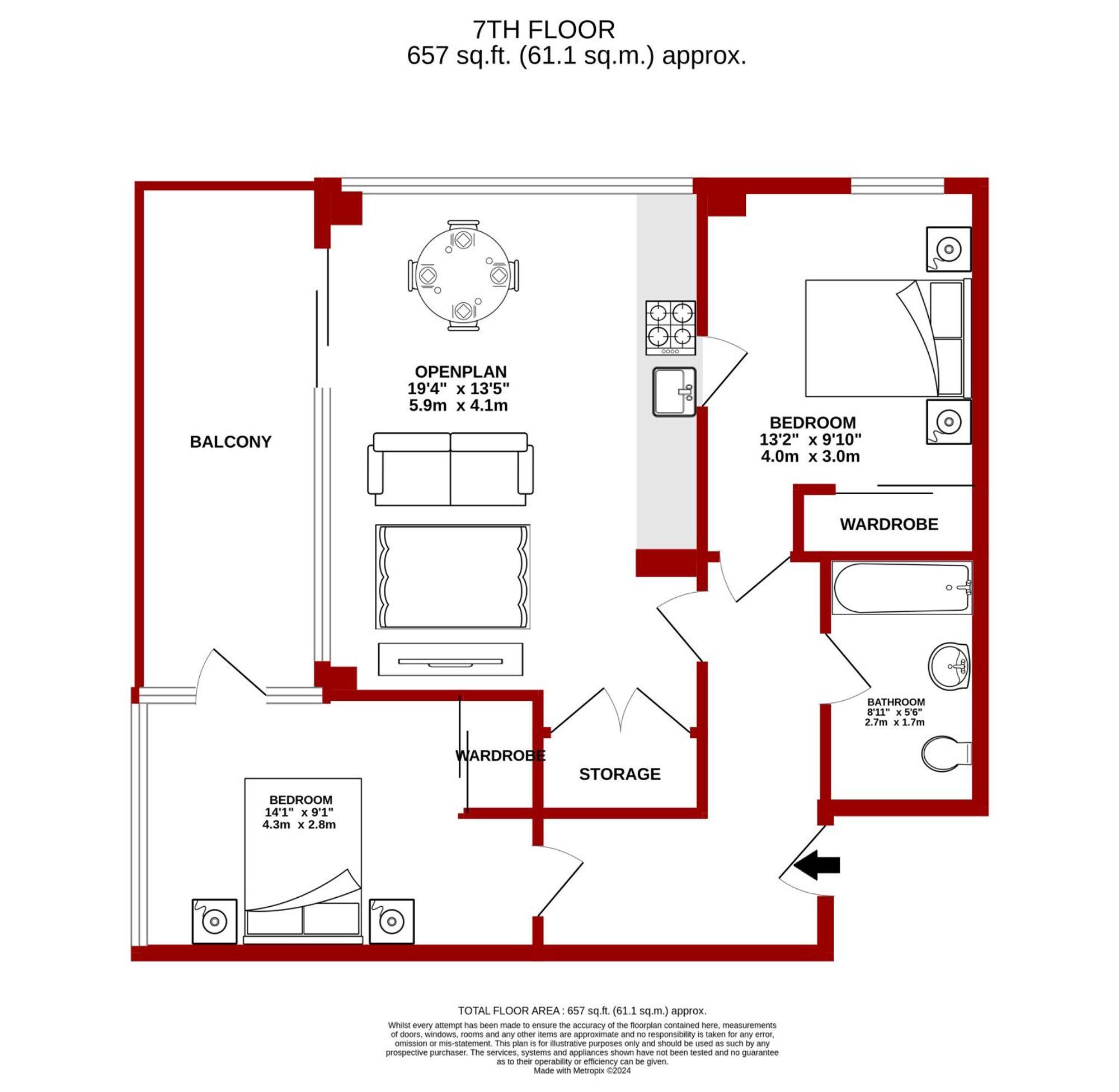Luxury 2 Bedroom In Tower Hill Apartment *