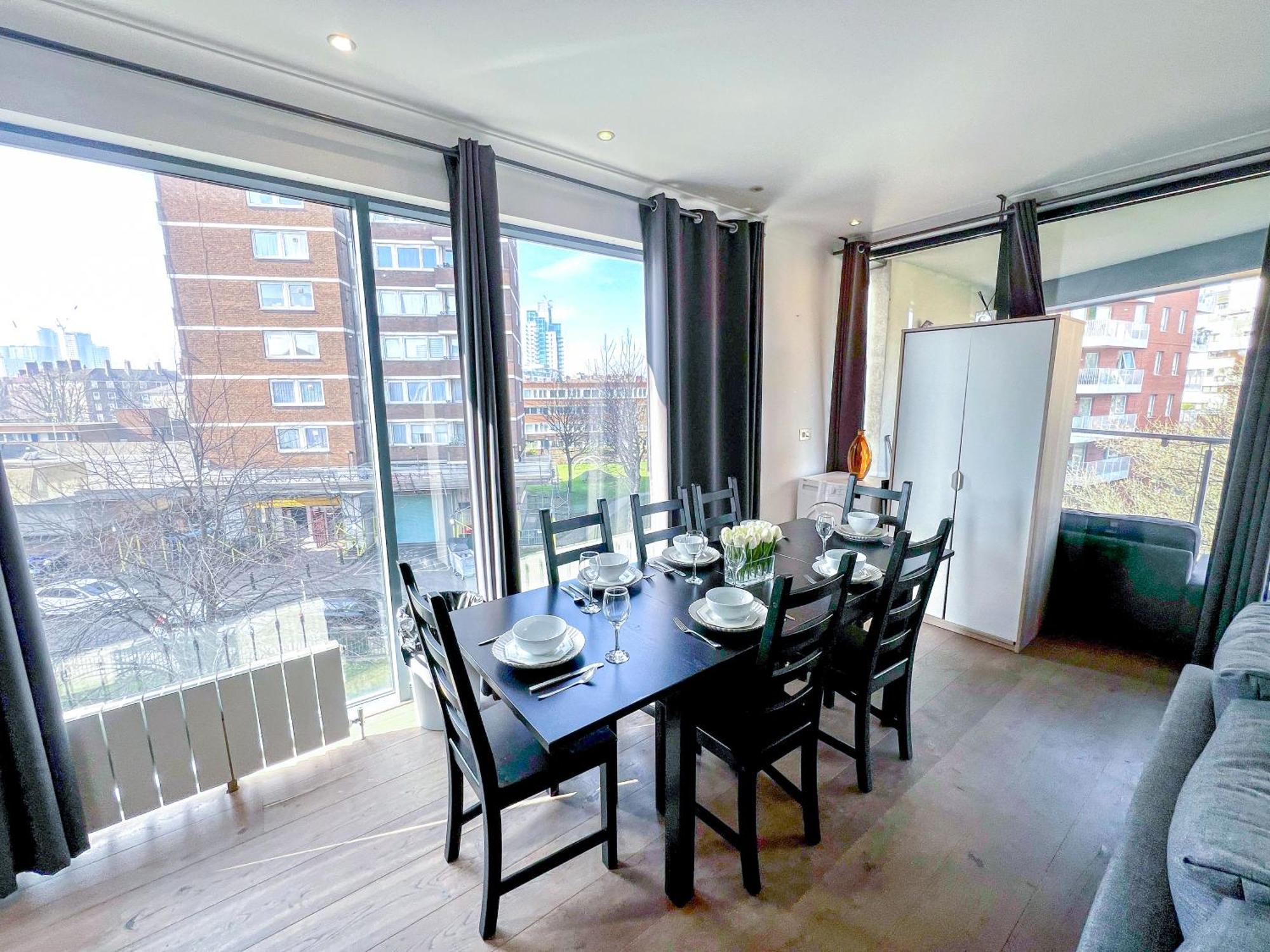 Apartment Sleek 3-bedroom Flat With Lift & Wi-fi In Southwark, Borough Near The Shard *