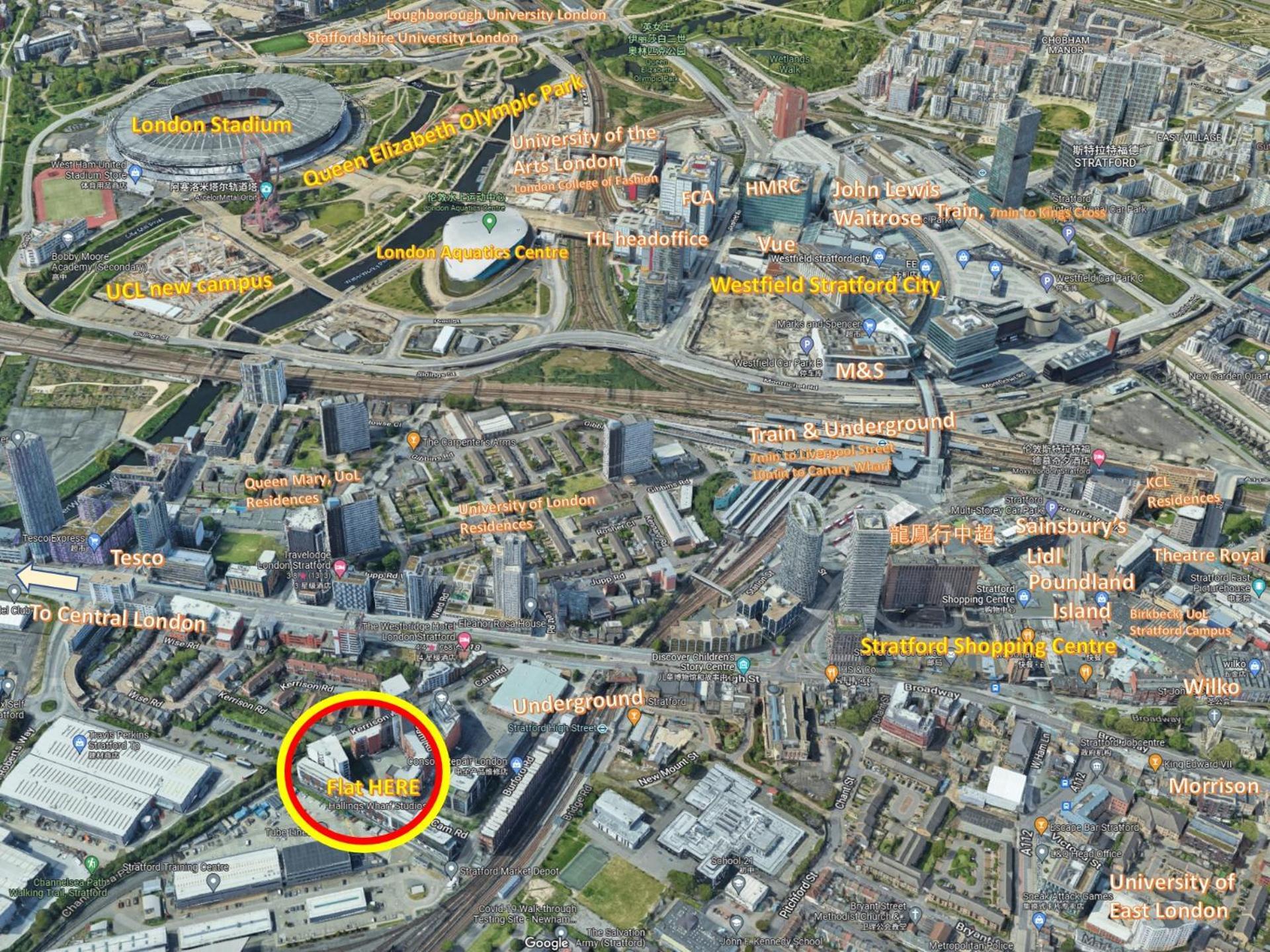 Entire Flat With 2X Bedrooms, 2X Bathrooms And A Big Living Room In The Olympic Park And Westfield At Stratford
