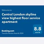 Central London Skyline View Highest Floor Service Apartment