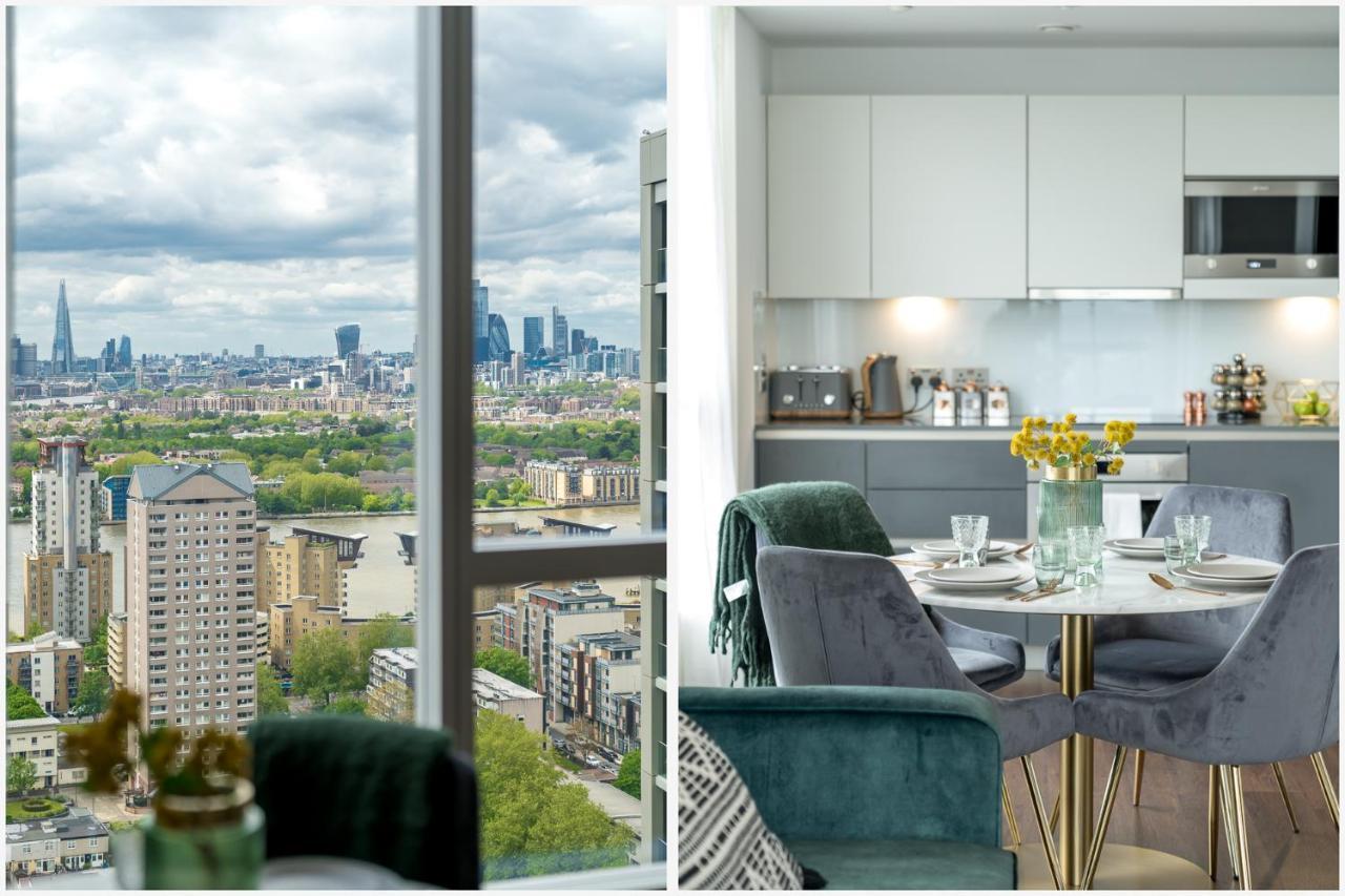 Luxurious Spacious 2bed Skyline River Views By Canary Wharf Londres