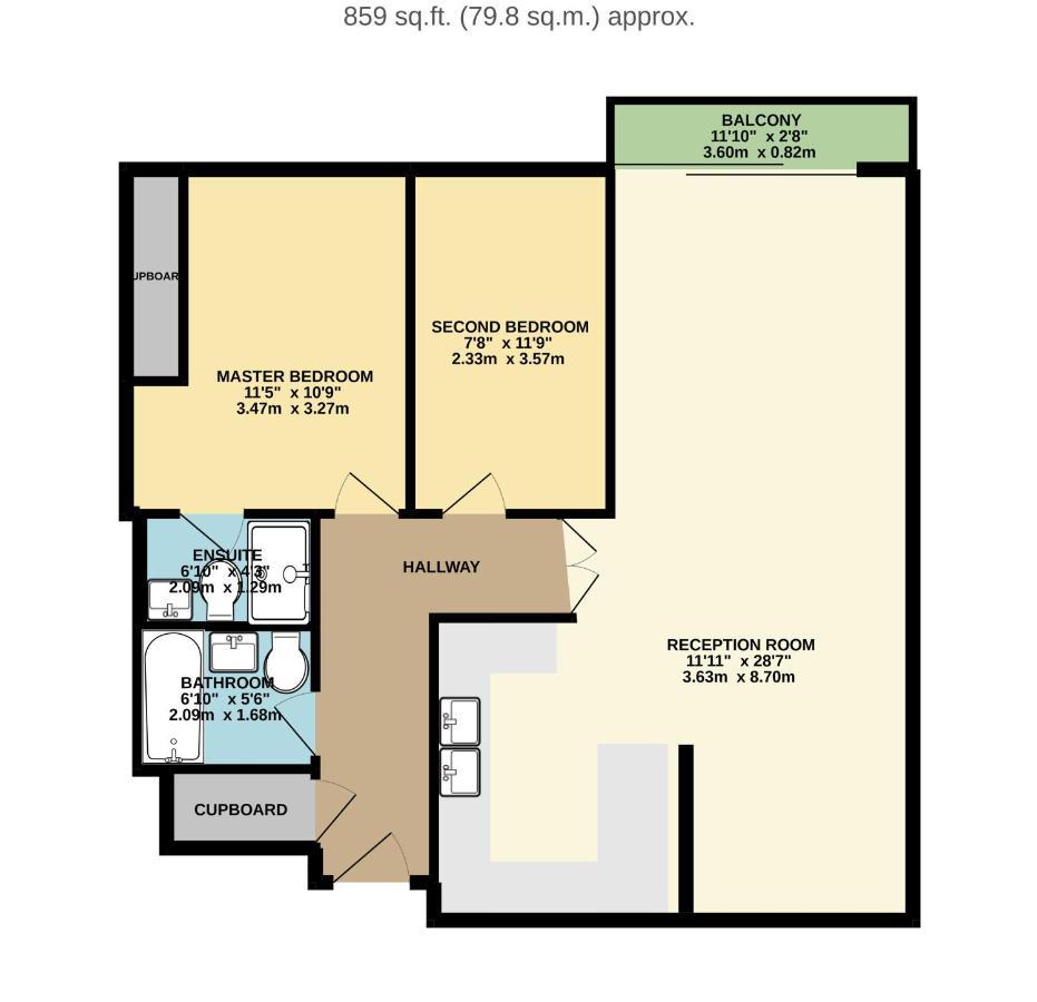 2 Bed Waterfront Luxury Apartment, E14