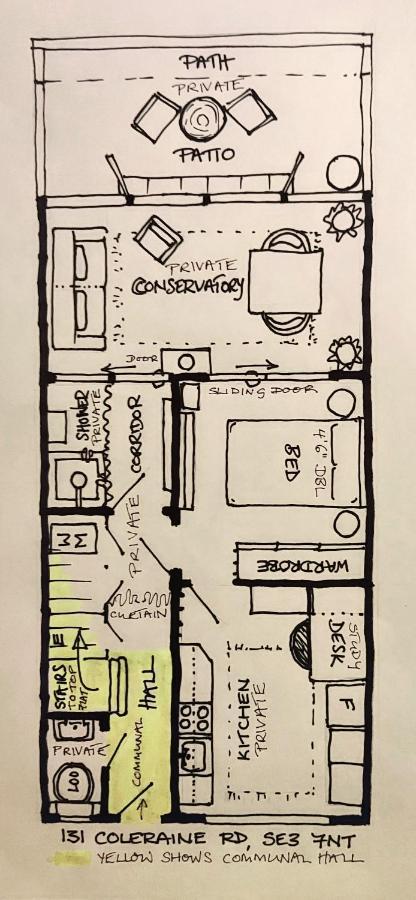 Apartment 1 Dbl Bed Ground Floor Modern Oriental Flat Greenwich Park London
