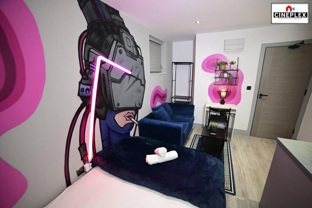 Double Bed Studio Flat With Netflix Flat B Unit C2 Wifi Disney By Cineplex Short Lets Serviced Appartement *