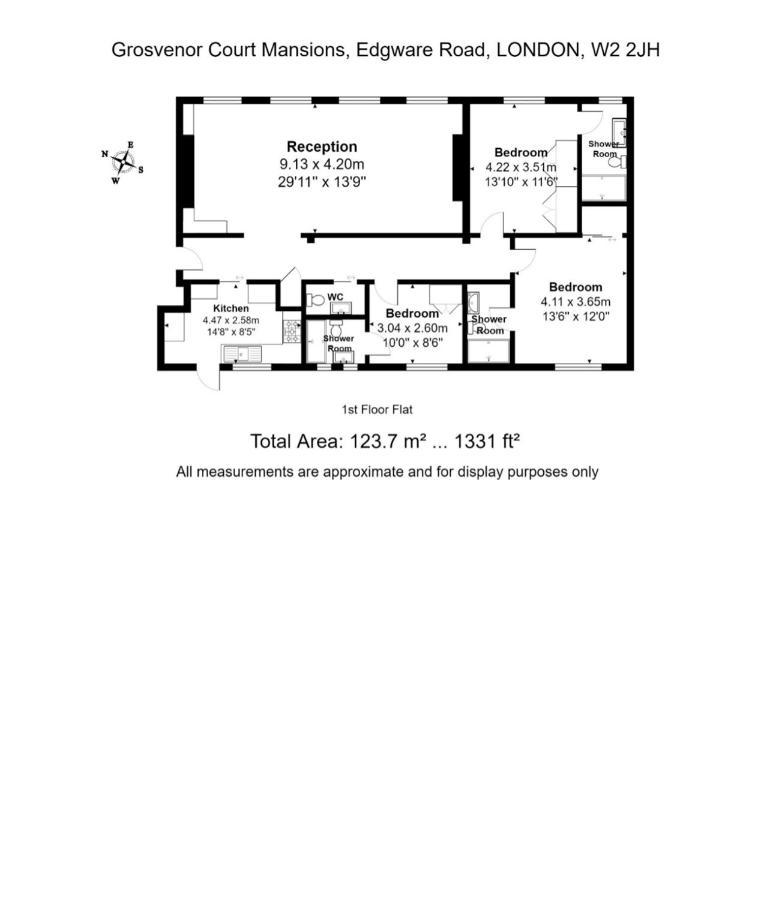 Spacious 3Br Flat With Ac 3 Ensuite Bidets Near Selfridges And Hyde Park