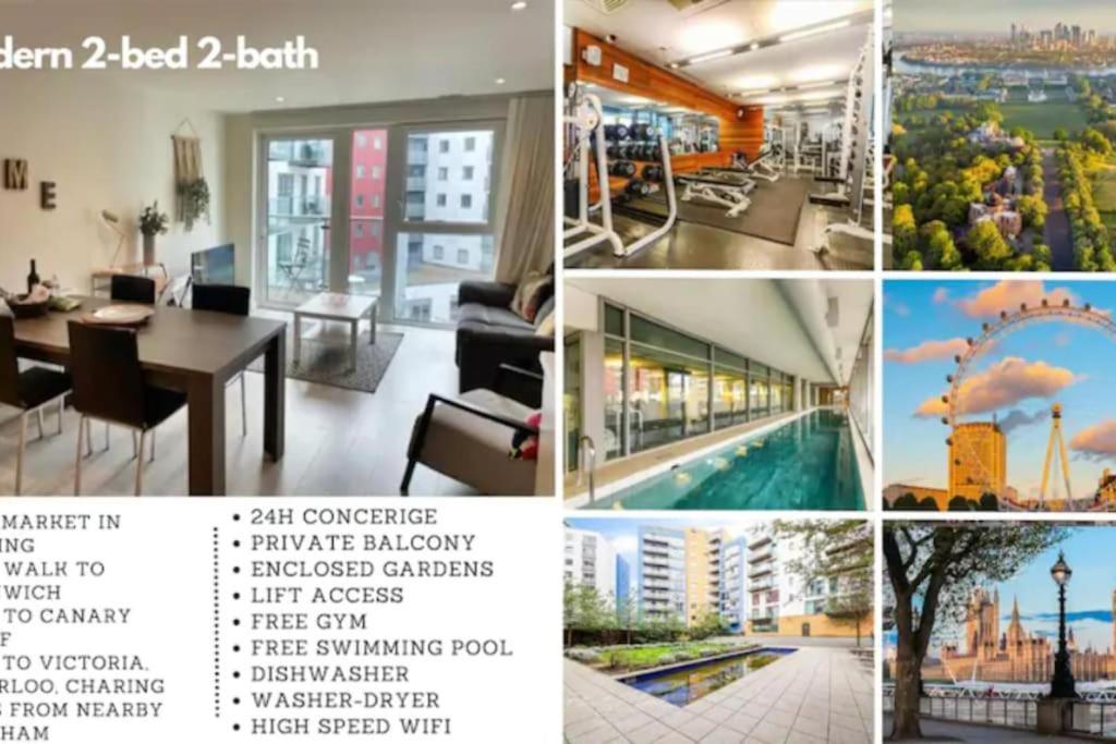 2bed 2bath -pool, Balcony, Gym Lift Londres