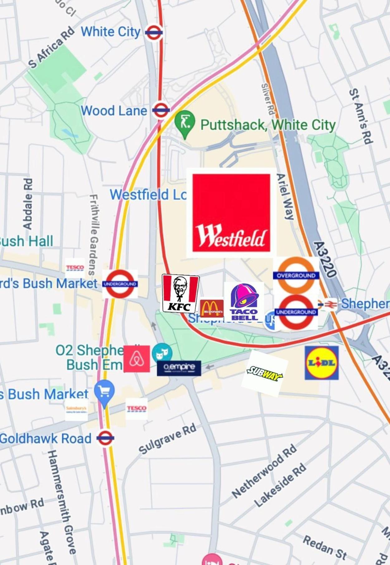 Westfield Shepherds Bush Pensión