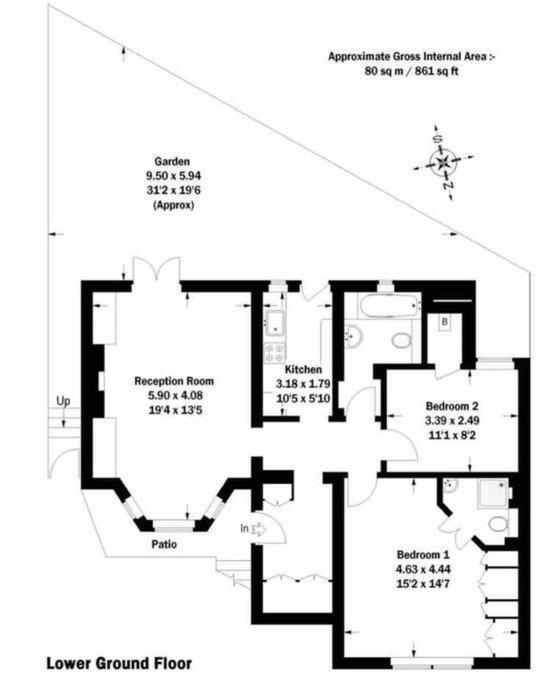 Beautiful 2 Bed/ 2 Bath Notting Hill Garden Flat Apartment London