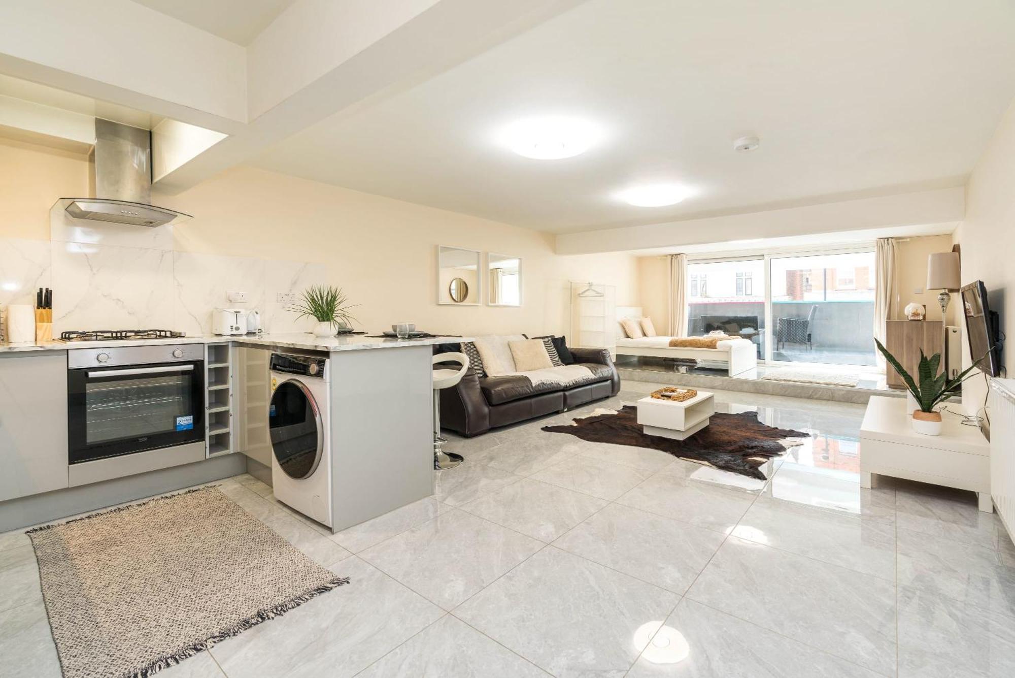 Vakantiehuis Huge Fully Equipped Studio 1 Min From Tube Station *