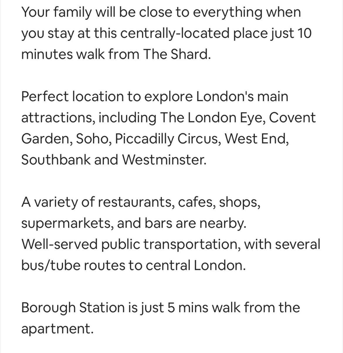 Aprt 10mins Walk From The Shard! Apartment London