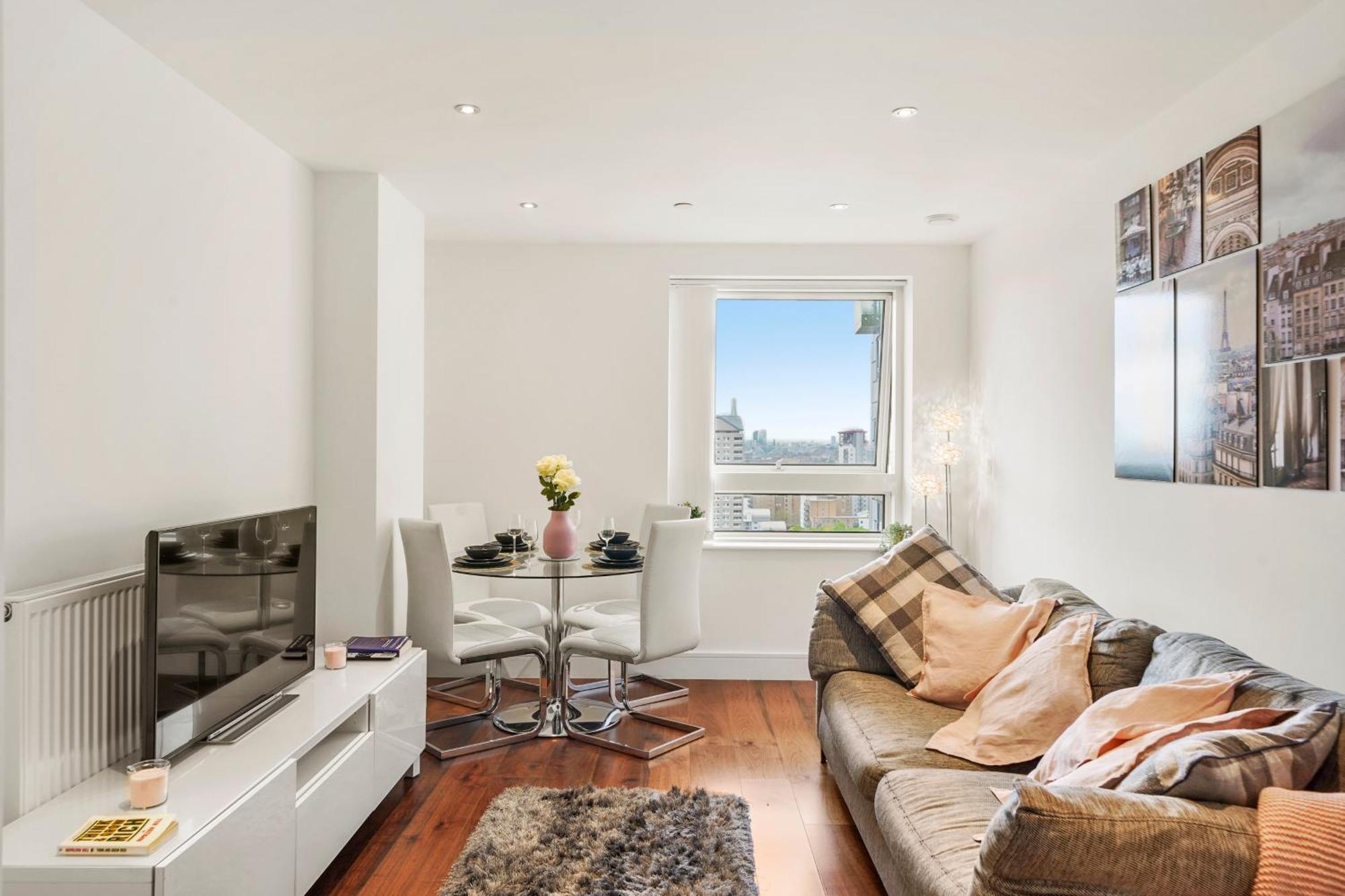 Apartment Entire 1 Bedroom Short Term & Flexible Renting Canary Wharf With Free Wifi