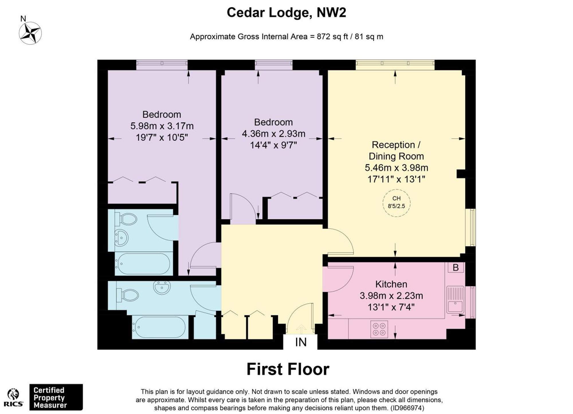 Terrific 2 Bed 2 Bath Apt With Gym & Roof Terrace -12 Mins From