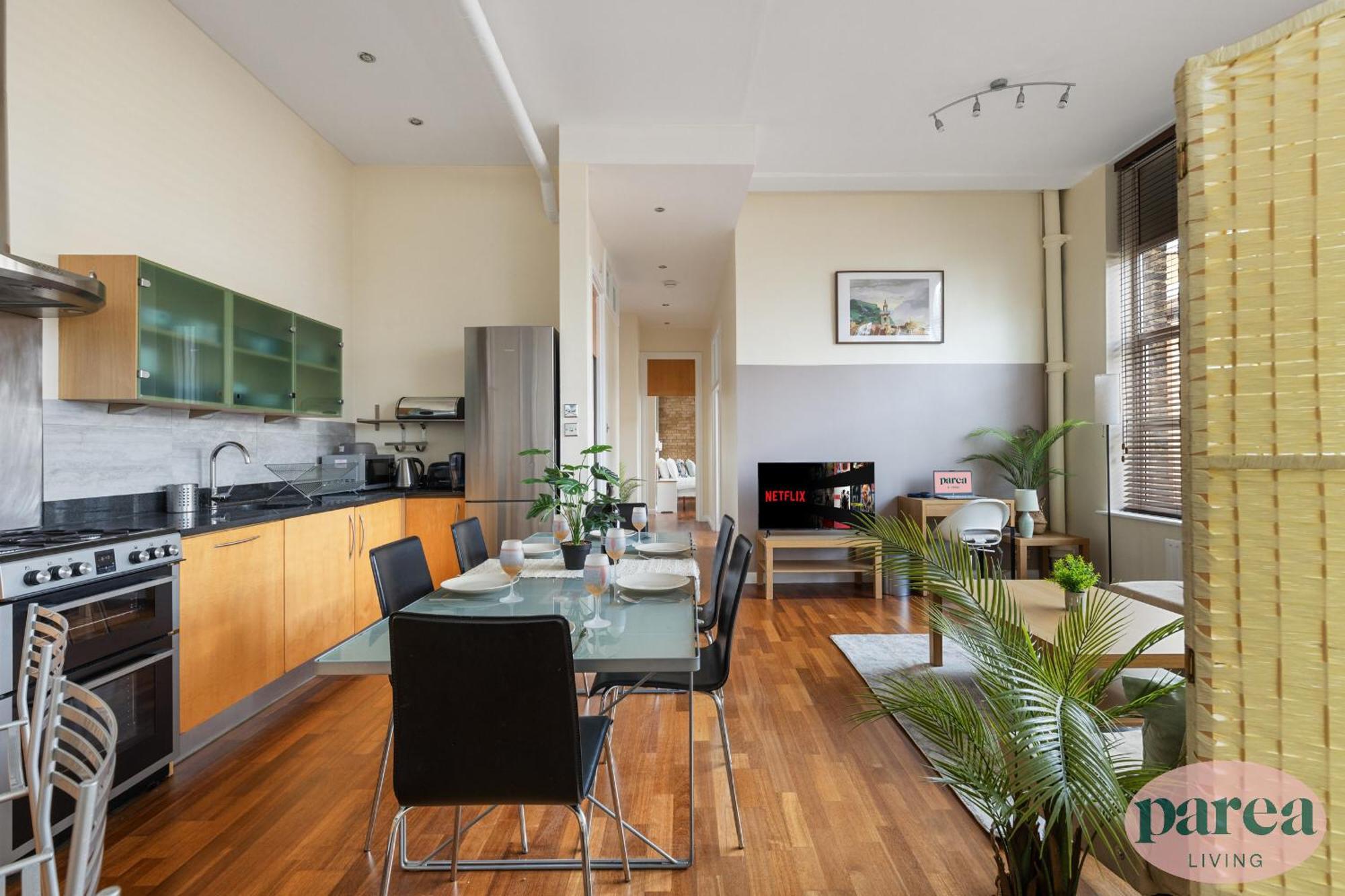 Apartment Parea Living - Spacious 3 Bed Flat, Canary Wharf Views With Parking *