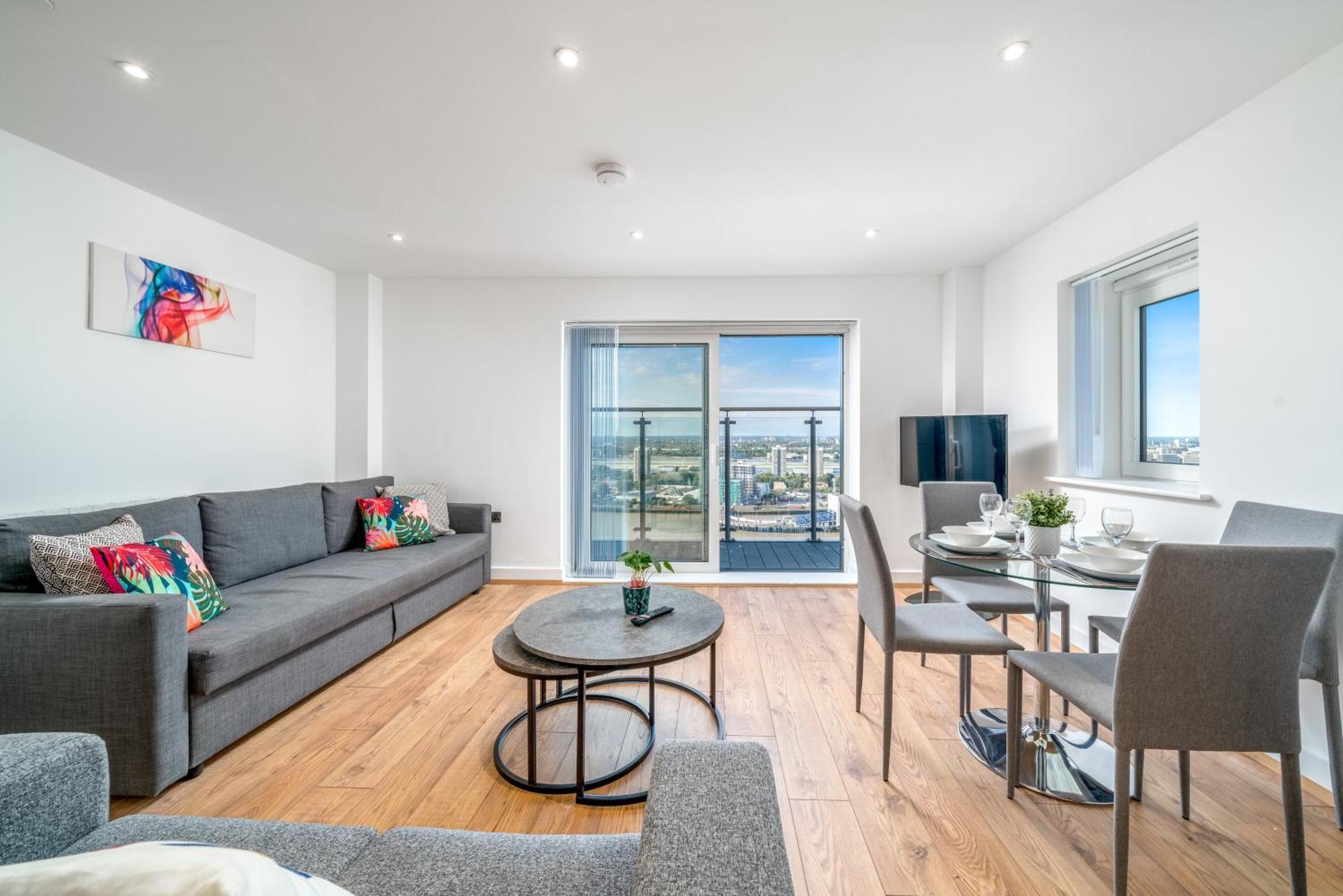 Apartment Skyvillion - River Thames Floor By Woolwich Ferry, Mins To Excel, O2 Arena , Airport With Parking