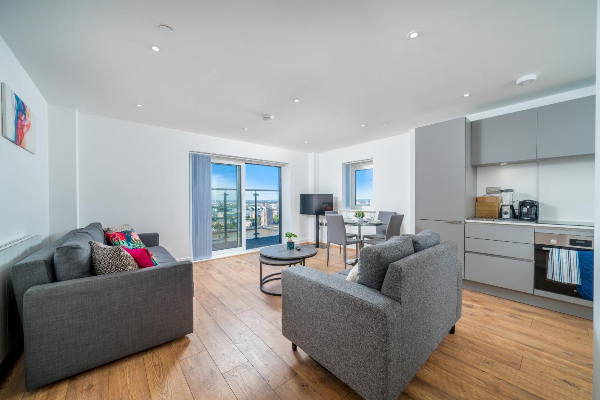 Skyvillion - River Thames Floor By Woolwich Ferry, Mins To Excel, O2 Arena , Airport With Parking London