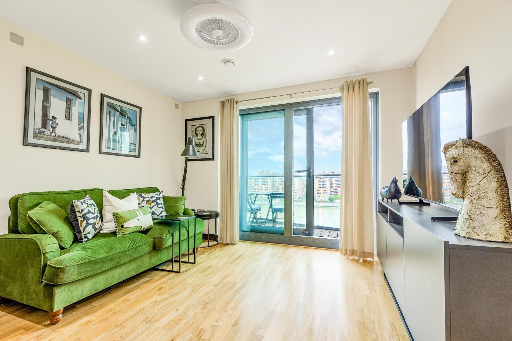 Leilighet Upscale Riverfront 1br Flat, Prestigious Battersea London
