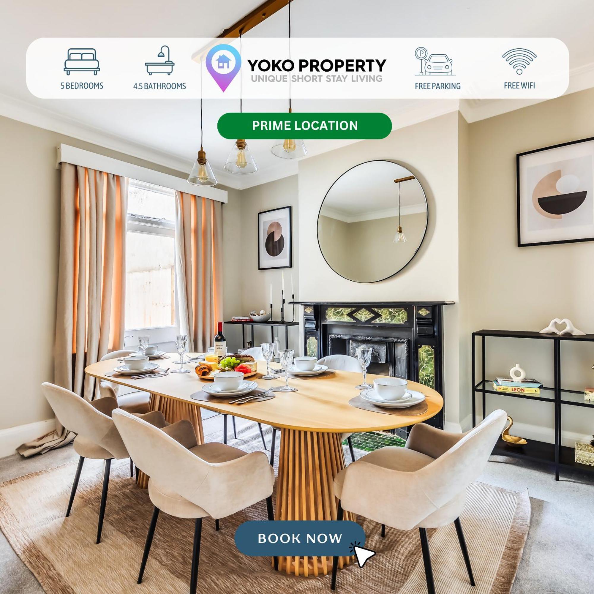 Feriehus Beautiful 5 Bedroom 4 Bathroom House In W6 By Yoko - 10 Minute's To - Free Parking, Fast Wifi, Work Desks And Smarttvs With And Netflix London