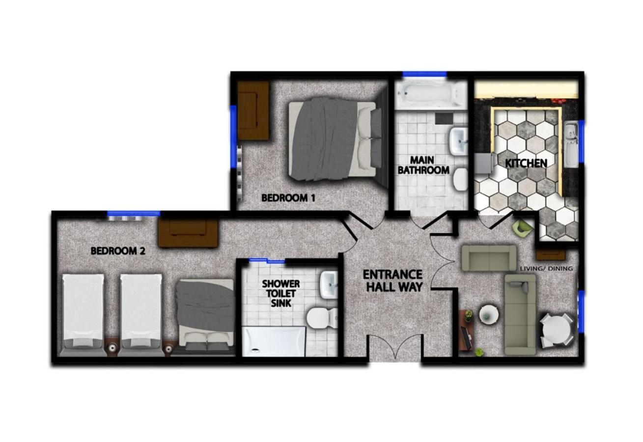 Leilighet Family-friendly 2-bed, 2-bath Xmas - Book Now! *