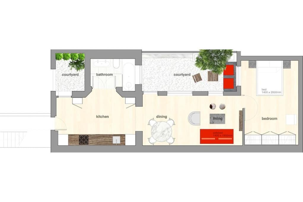 Quiet Queen's Park Courtyard Flat Apartment London