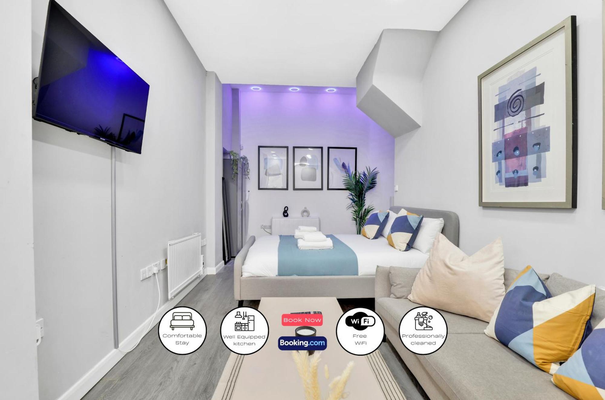 One Bedroom Short Term & Flexible Renting Shoreditch With Free Wi-fi * London