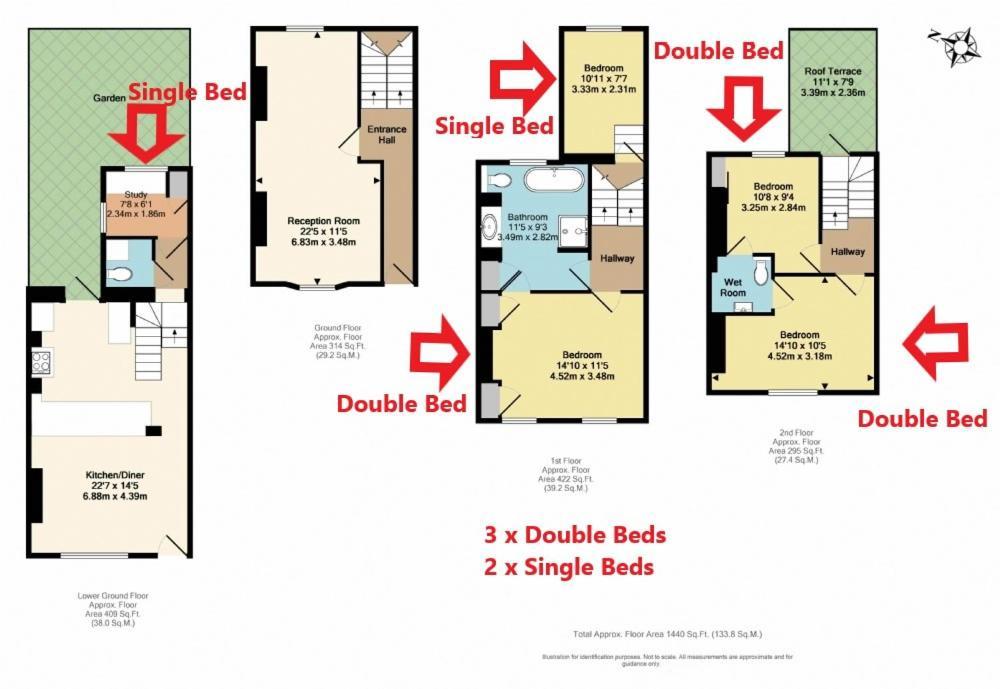 5 Bedroom House - 2 To 8 People Holiday home London