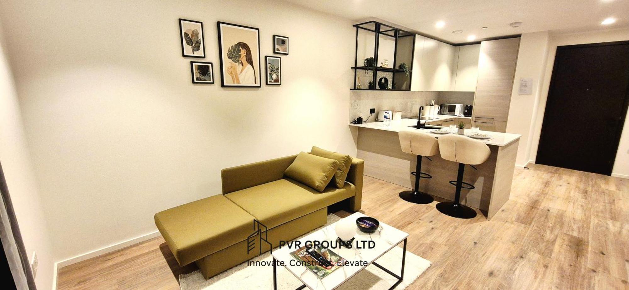 Apartment Canary Wharf Stay Modern 1Br Fast Wifi & Balcony Views *