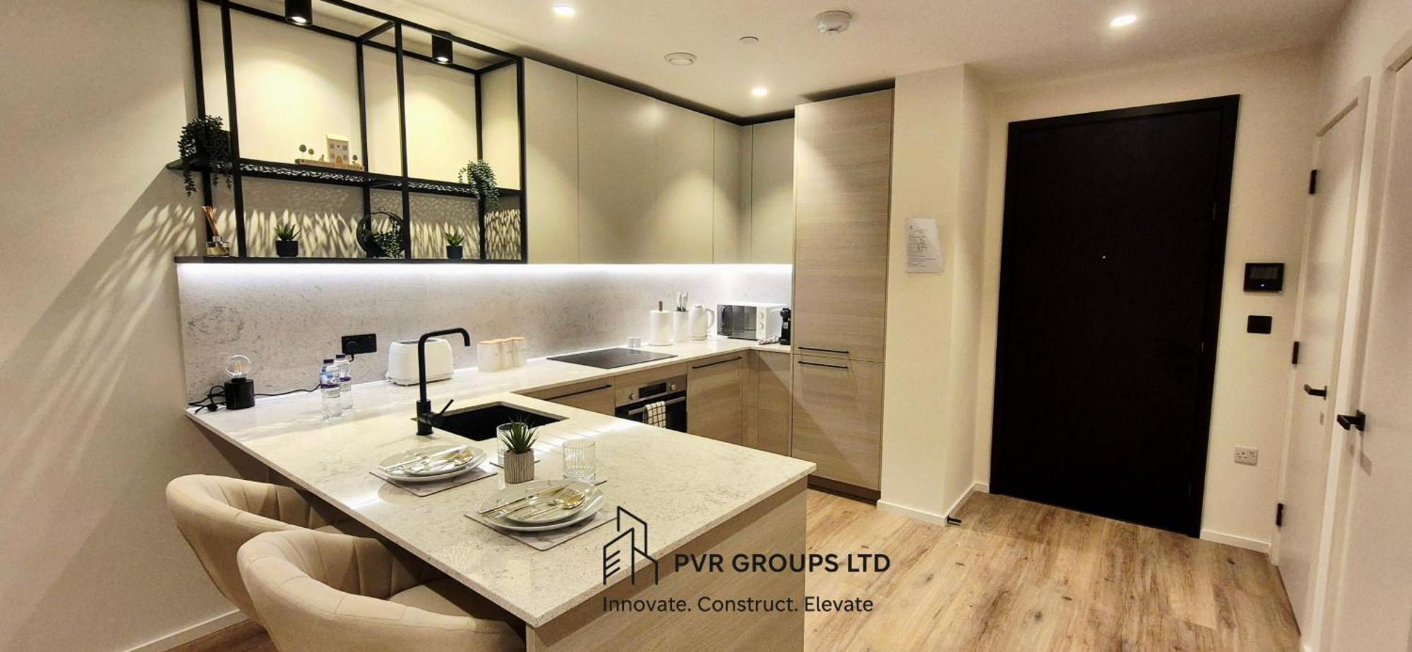 Apartment Canary Wharf Stay Modern 1Br Fast Wifi & Balcony Views London