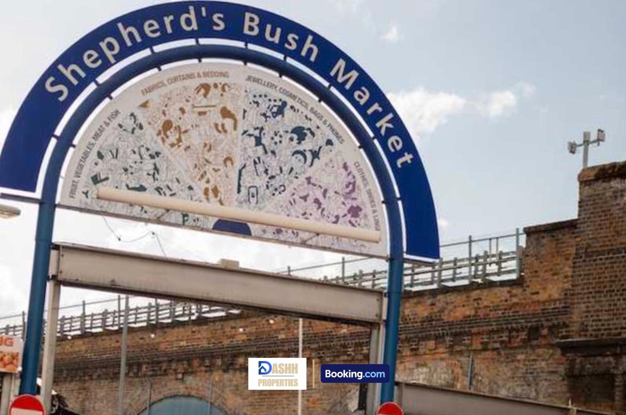 Two Bedroom By Dashh Short Lets & Serviced In Shepherds Bush With Free Wifi Feriehus *