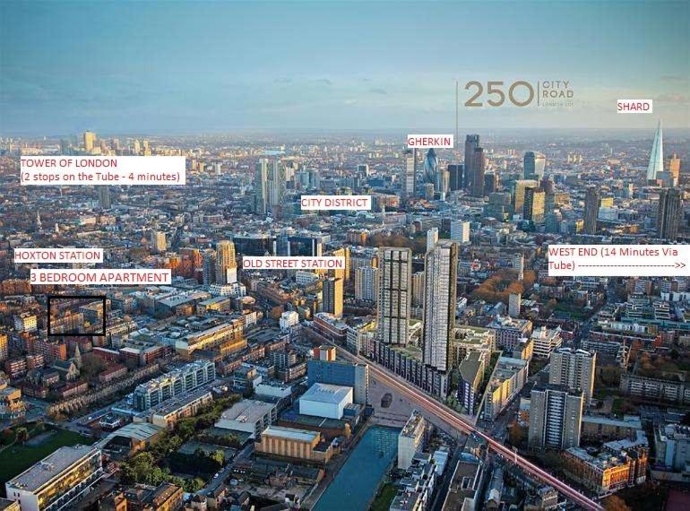 Appartement 3 Minutes To Tower Of Trendy Shoreditch Recently Refurbished 3 Bedrooms Sleeps 8 *