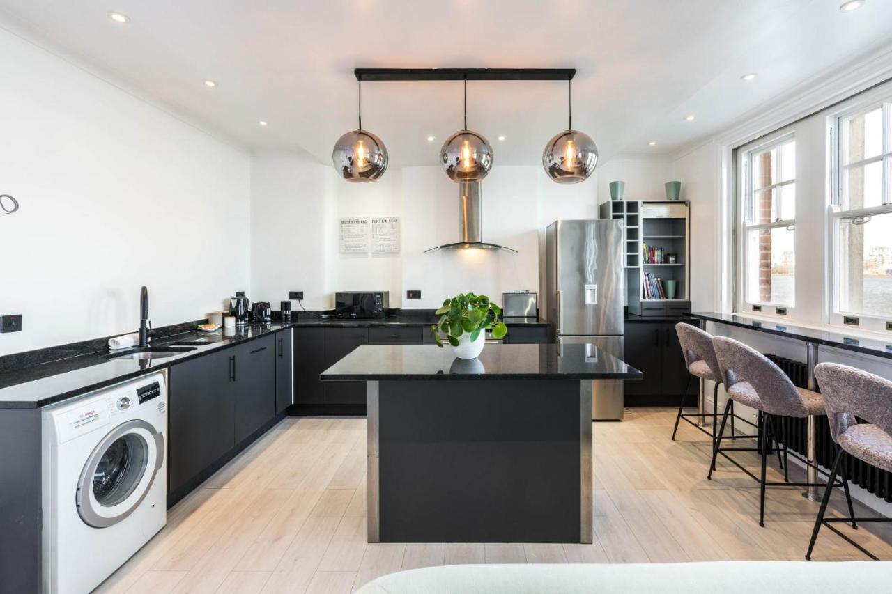 Stunning 3bd Riverside Flat Communal Roof Terrace Apartamento