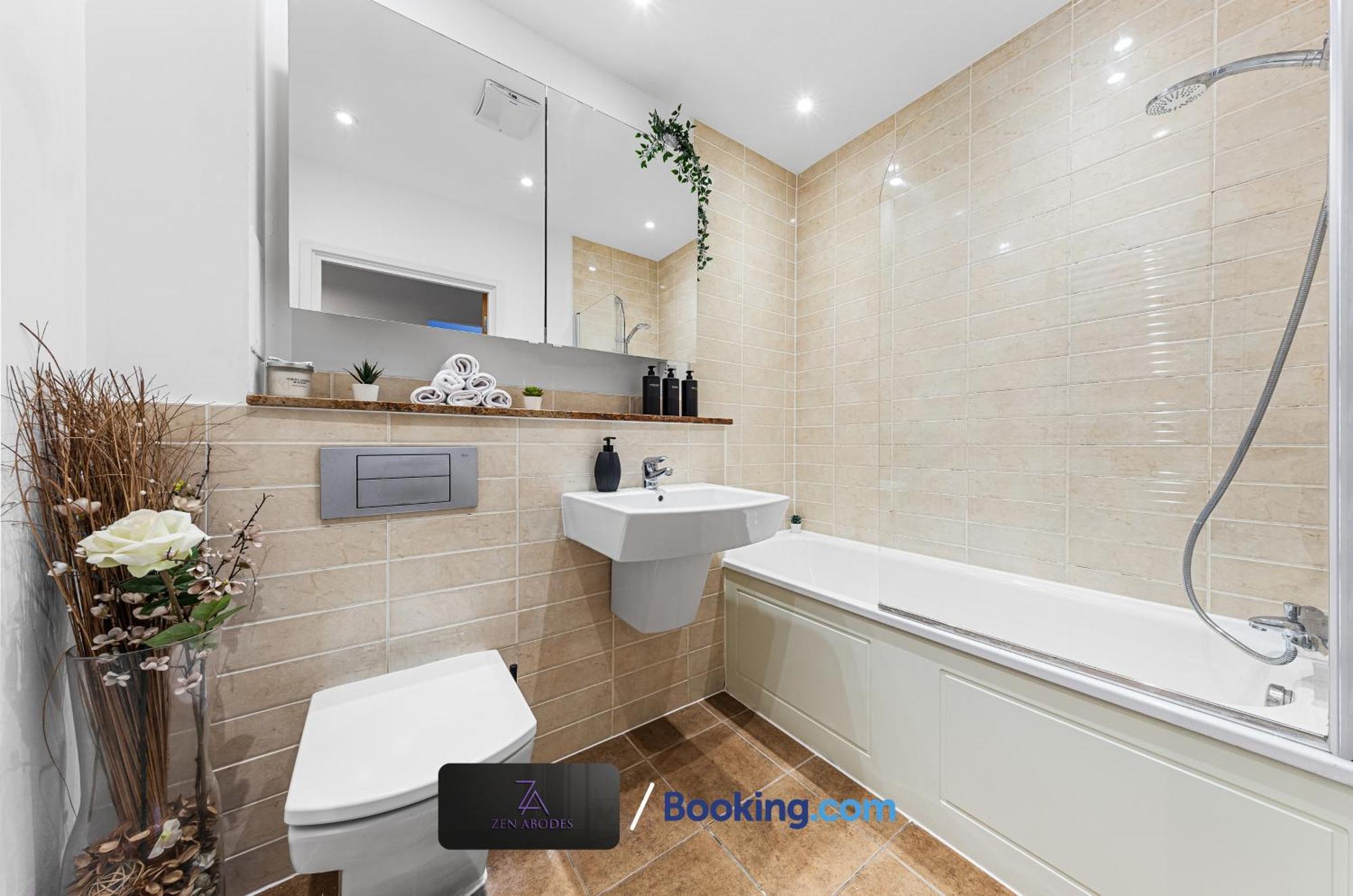 Leilighet Two Bedroom Flat By Zen Abodes Short Lets & Serviced With Free Wifi & Tv Close To Old St London