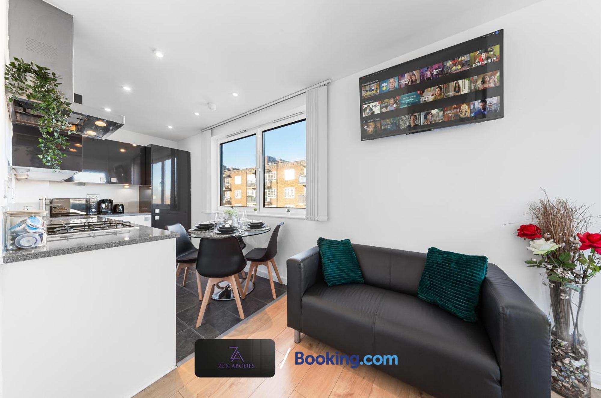 Two Bedroom Flat By Zen Abodes Short Lets & Serviced With Free Wifi & Tv Close To Old St *