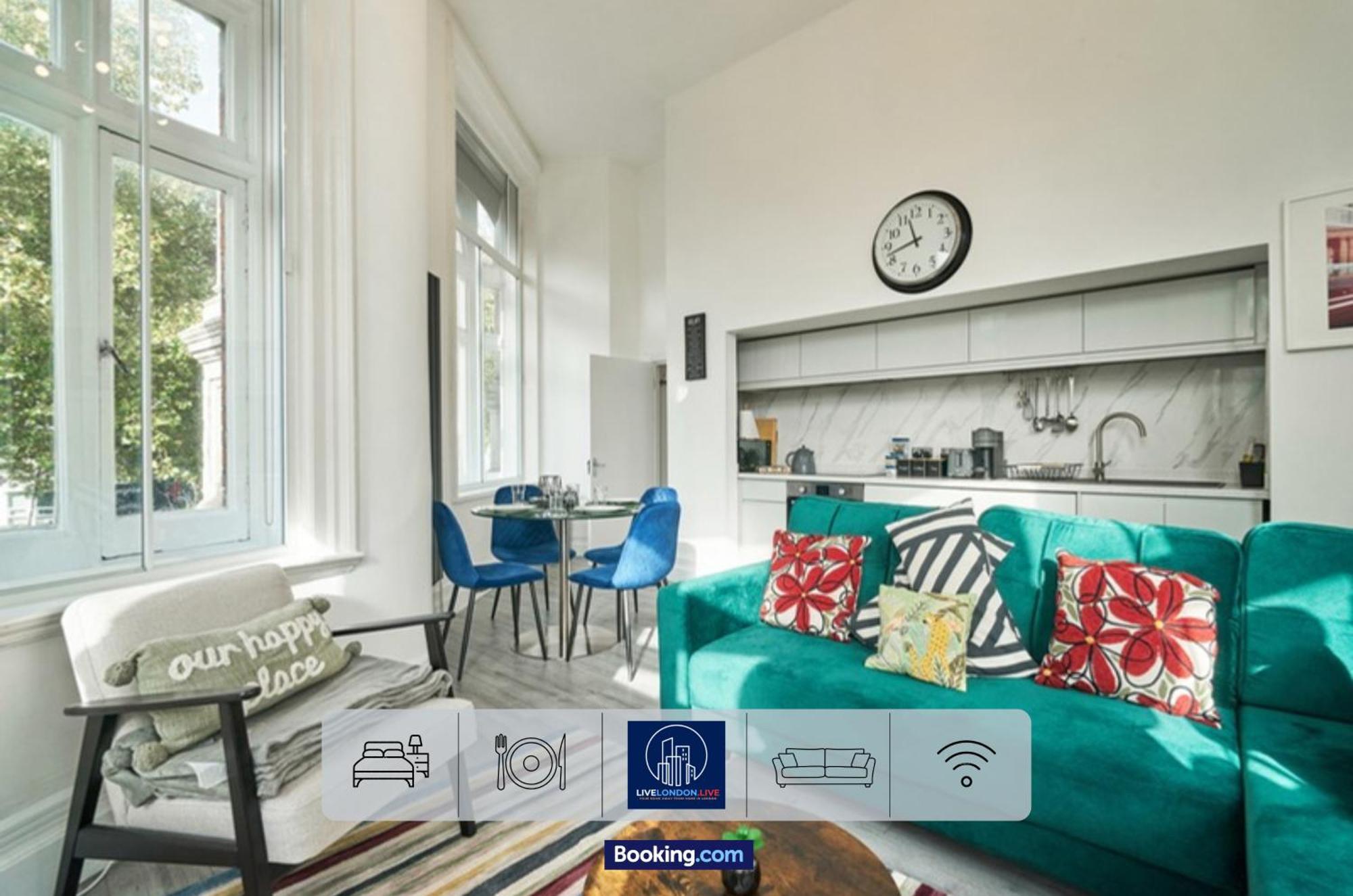 Appartement Last-minute Escape L Sleeps Up To 4 Guests L One-bedroom With King Bed And High Ceilings Near Camden By Live Short Lets & Serviced *
