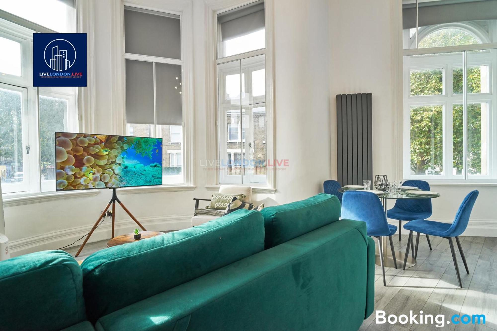 Last-minute Escape L Sleeps Up To 4 Guests L One-bedroom With King Bed And High Ceilings Near Camden By Live Short Lets & Serviced