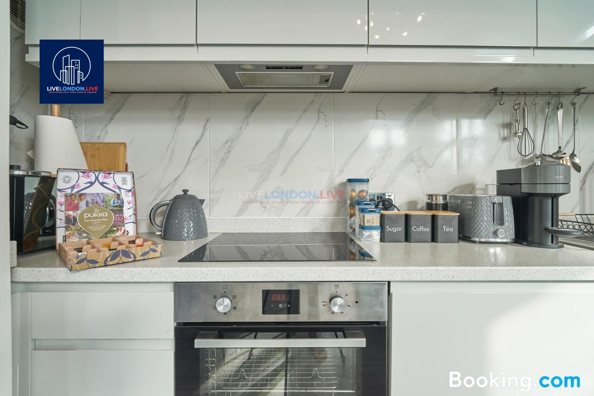 Last-minute Escape L Sleeps Up To 4 Guests L One-bedroom With King Bed And High Ceilings Near Camden By Live Short Lets & Serviced Londen