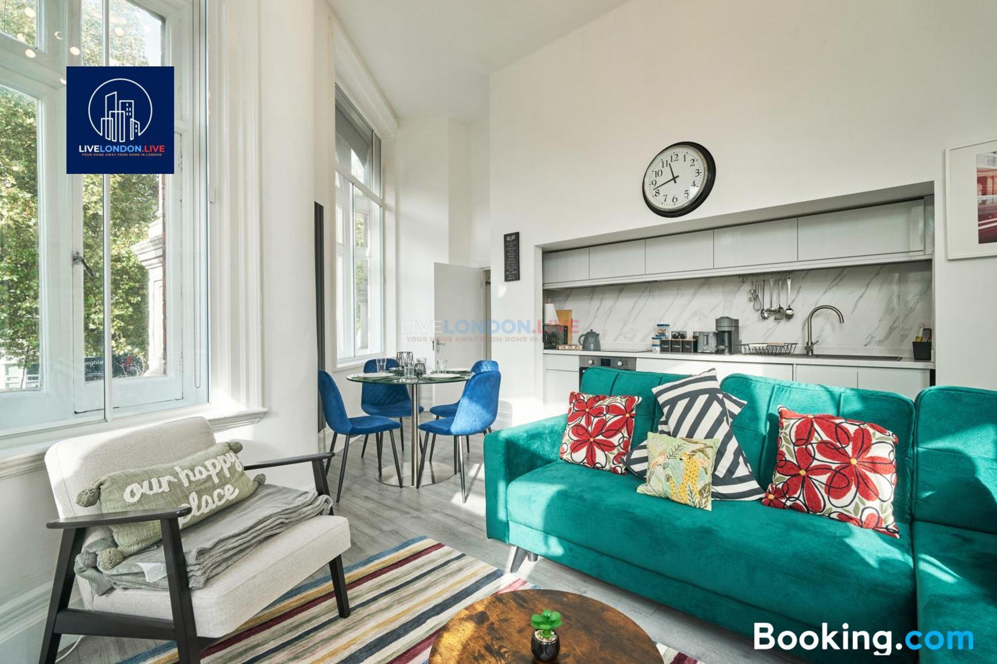 Last-minute Escape L Sleeps Up To 4 Guests L One-bedroom With King Bed And High Ceilings Near Camden By Live Short Lets & Serviced Appartement *