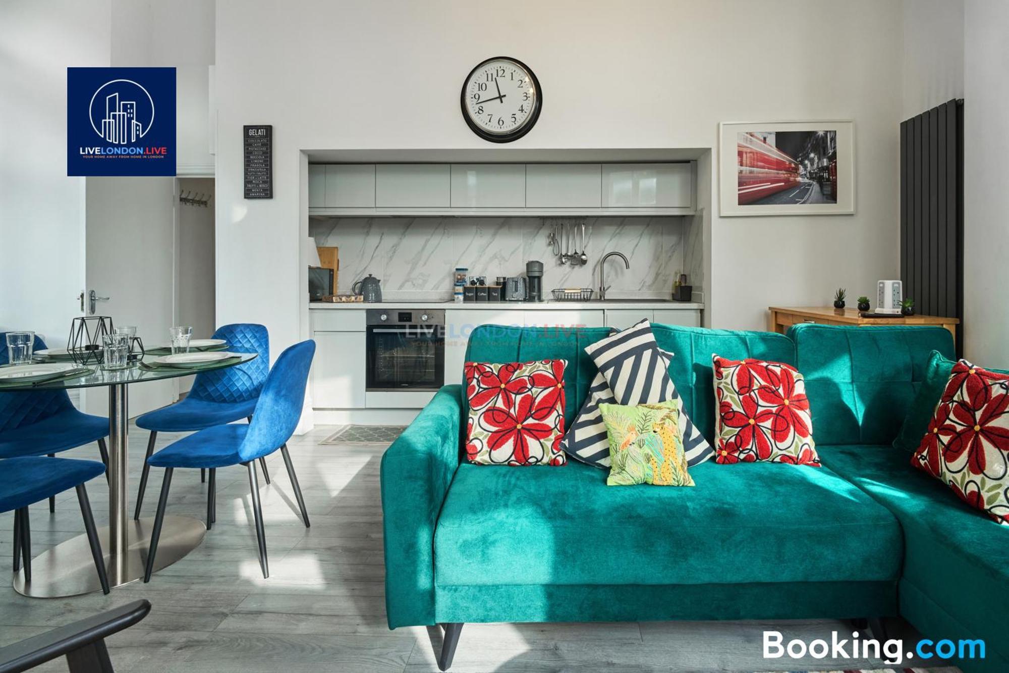 Appartement Last-minute Escape L Sleeps Up To 4 Guests L One-bedroom With King Bed And High Ceilings Near Camden By Live Short Lets & Serviced Londen