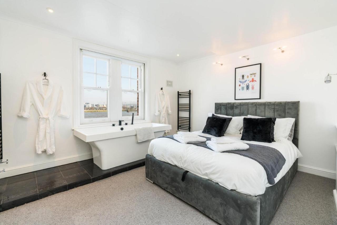 Leilighet Stunning 3bd Riverside Flat Communal Roof Terrace *