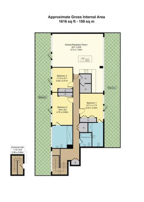 Large 3 Bed 3 Bathrooms Penthouse With Terrace And Views In * Londen