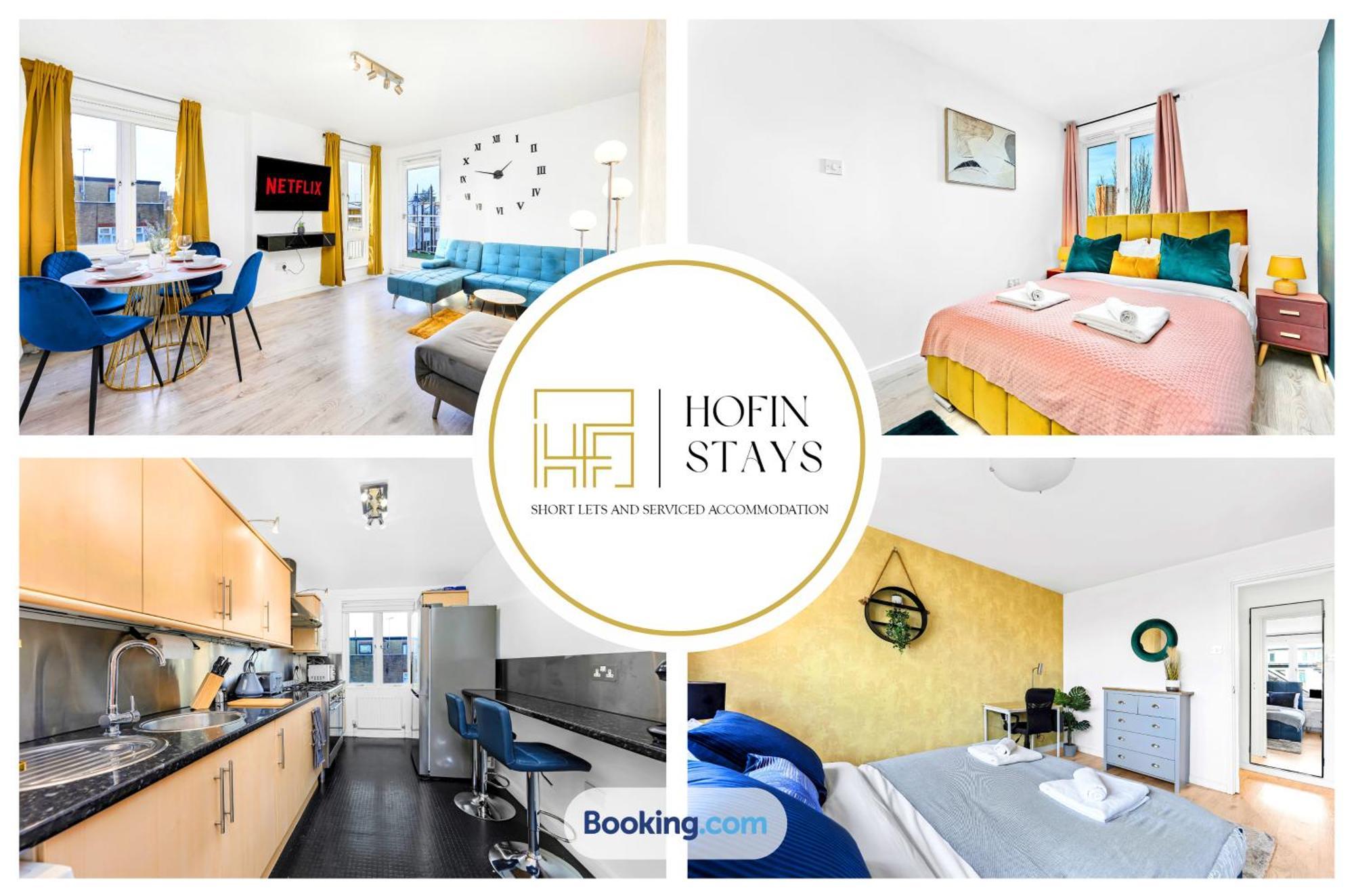 Apartment 2 Modern Double Bed For 6 Guests By Hofin Short Lets & Serviced London