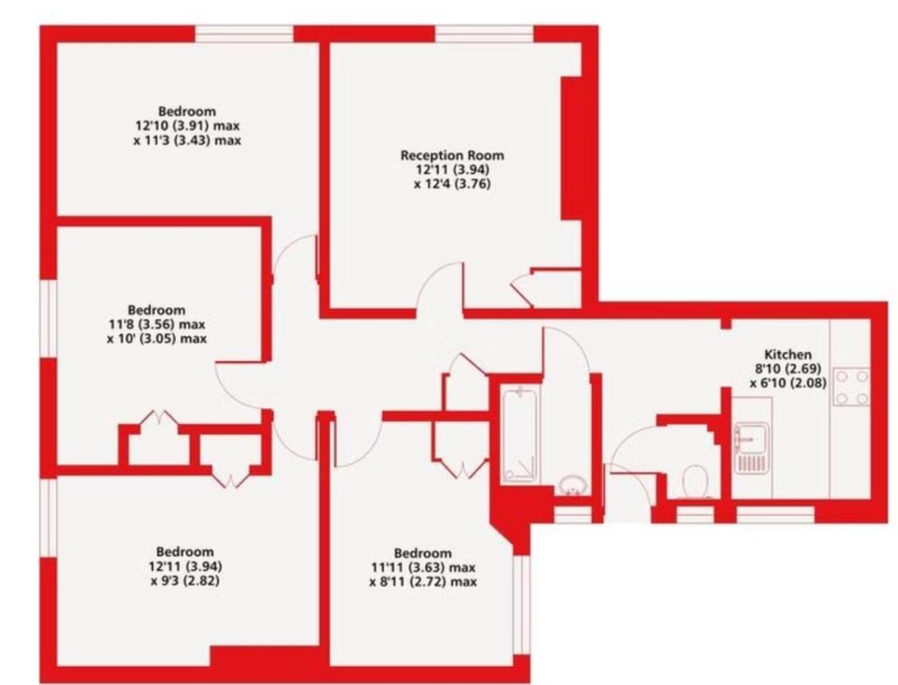 Cosy 4-bedroom Next To Borough