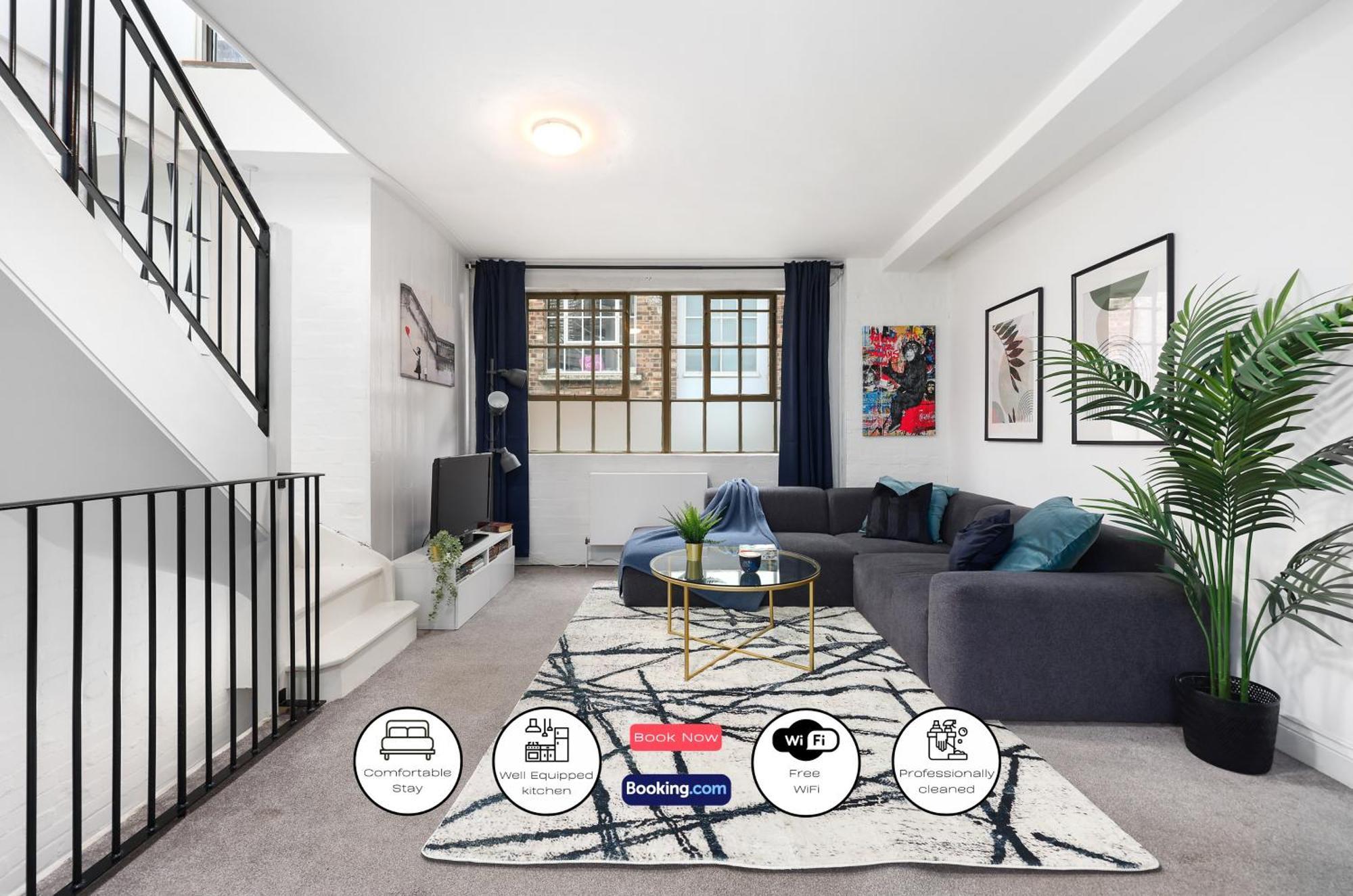 Two-bedroom Short Term & Flexible Renting Hackney With Free Wifi And Roof Terrace! Apartment *